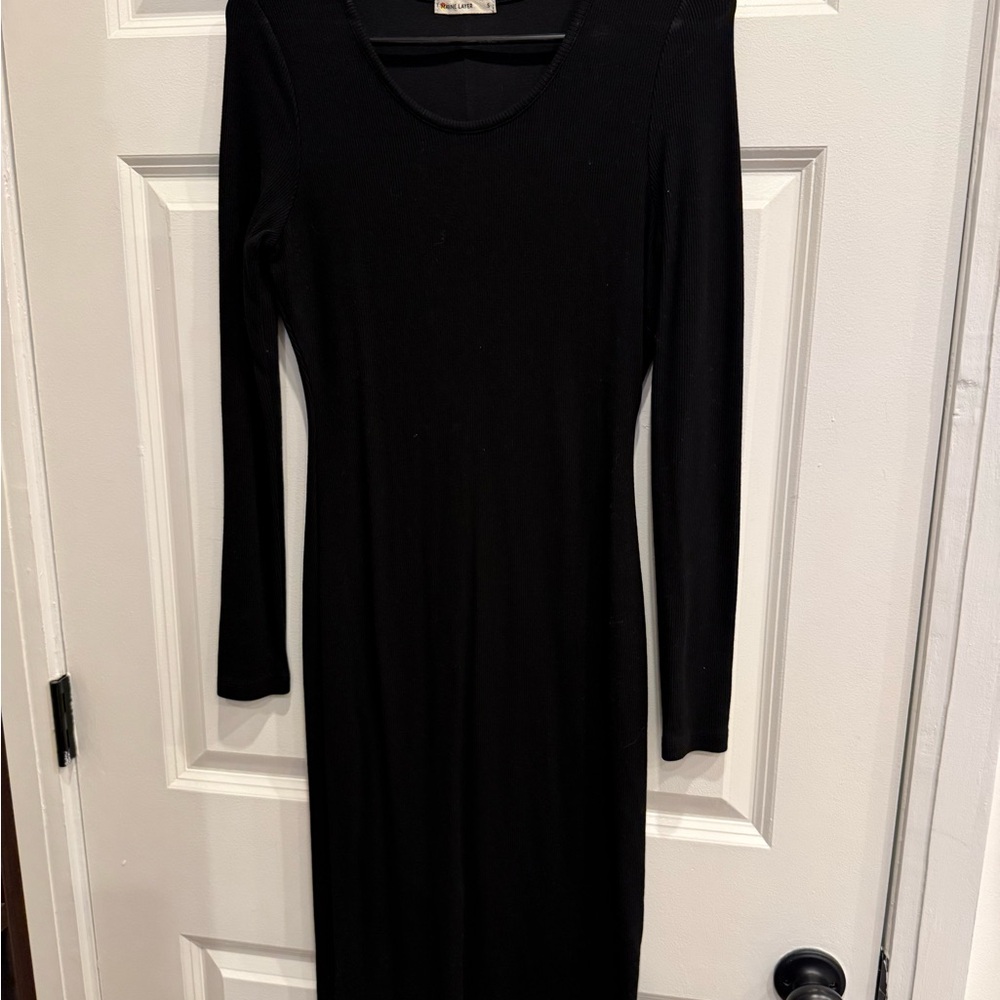 Marine Layer Classic Black Long Sleeve Dress